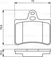 BOSCH 0 986 424 580 - Тормозные колодки, дисковые, комплект autospares.lv