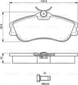 BOSCH 0 986 424 583 - Тормозные колодки, дисковые, комплект autospares.lv