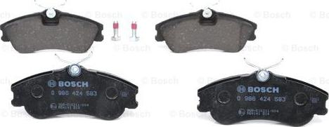 BOSCH 0 986 424 583 - Тормозные колодки, дисковые, комплект autospares.lv