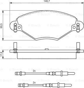 BOSCH 0 986 424 582 - Тормозные колодки, дисковые, комплект autospares.lv