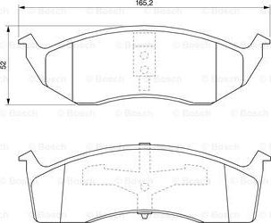 BOSCH 0 986 424 587 - Тормозные колодки, дисковые, комплект autospares.lv