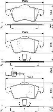 BOSCH 0 986 424 537 - Тормозные колодки, дисковые, комплект autospares.lv