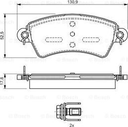 BOSCH 0 986 424 529 - Тормозные колодки, дисковые, комплект autospares.lv