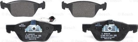 BOSCH 0 986 424 578 - Тормозные колодки, дисковые, комплект autospares.lv