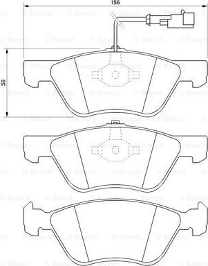 BOSCH 0 986 424 578 - Тормозные колодки, дисковые, комплект autospares.lv