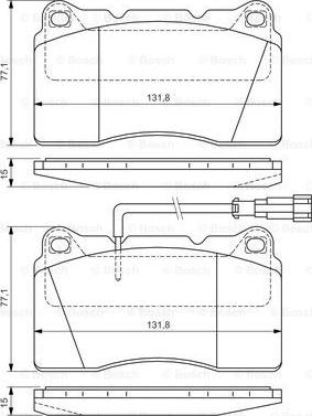 BOSCH 0 986 424 577 - Тормозные колодки, дисковые, комплект autospares.lv