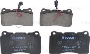 BOSCH 0 986 424 577 - Тормозные колодки, дисковые, комплект autospares.lv