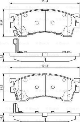 BOSCH 0 986 424 694 - Тормозные колодки, дисковые, комплект autospares.lv