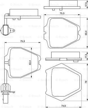 BOSCH 0 986 424 690 - Тормозные колодки, дисковые, комплект autospares.lv