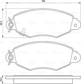 BOSCH 0 986 424 691 - Тормозные колодки, дисковые, комплект autospares.lv