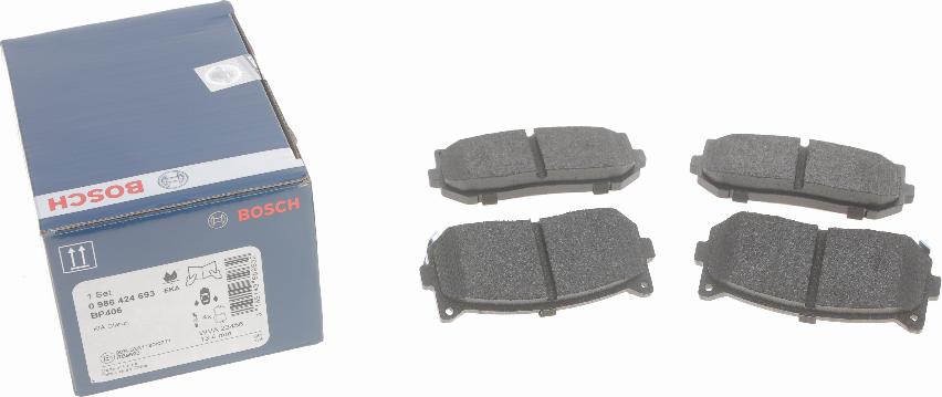 BOSCH 0 986 424 693 - Тормозные колодки, дисковые, комплект autospares.lv