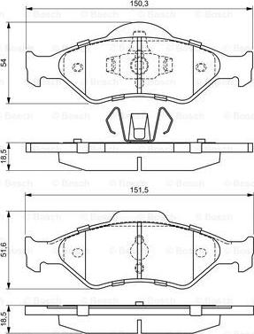 BOSCH 0 986 424 645 - Тормозные колодки, дисковые, комплект autospares.lv