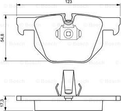 BOSCH 0 986 424 653 - Тормозные колодки, дисковые, комплект autospares.lv