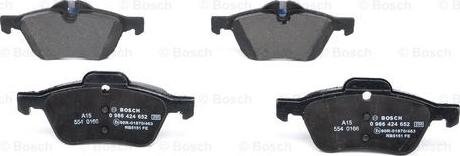 BOSCH 0 986 424 652 - Тормозные колодки, дисковые, комплект autospares.lv