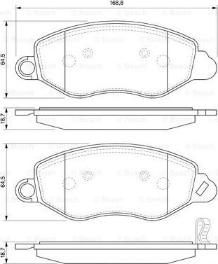 BOSCH 0 986 424 657 - Тормозные колодки, дисковые, комплект autospares.lv