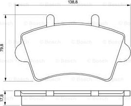 BOSCH 0 986 424 614 - Тормозные колодки, дисковые, комплект autospares.lv