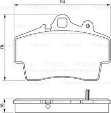 BOSCH 0 986 424 615 - Тормозные колодки, дисковые, комплект autospares.lv