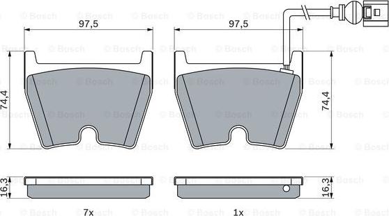 BOSCH 0 986 424 613 - Тормозные колодки, дисковые, комплект autospares.lv