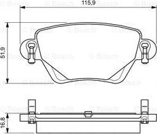 BOSCH 0 986 424 683 - Тормозные колодки, дисковые, комплект autospares.lv