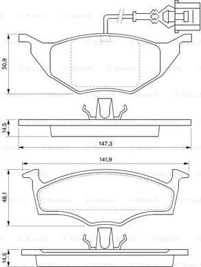 BOSCH 0 986 424 632 - Тормозные колодки, дисковые, комплект autospares.lv