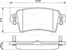 BOSCH 0 986 424 675 - Тормозные колодки, дисковые, комплект autospares.lv