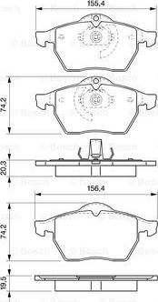 BOSCH 0 986 424 676 - Тормозные колодки, дисковые, комплект autospares.lv