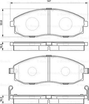 BOSCH 0 986 424 670 - Тормозные колодки, дисковые, комплект autospares.lv