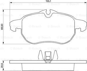 BOSCH 0 986 424 677 - Тормозные колодки, дисковые, комплект autospares.lv