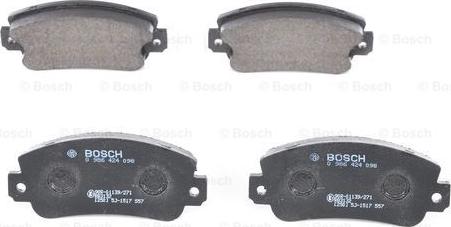 BOSCH 0 986 424 098 - Тормозные колодки, дисковые, комплект autospares.lv