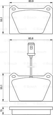 BOSCH 0 986 424 093 - Тормозные колодки, дисковые, комплект autospares.lv