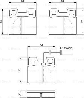 BOSCH 0 986 424 049 - Тормозные колодки, дисковые, комплект autospares.lv