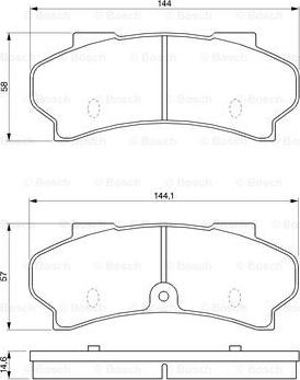 BOSCH 0 986 424 045 - Тормозные колодки, дисковые, комплект autospares.lv