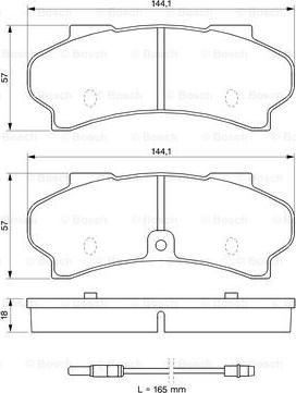 BOSCH 0 986 424 046 - Тормозные колодки, дисковые, комплект autospares.lv