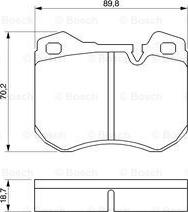 BOSCH 0 986 424 053 - Тормозные колодки, дисковые, комплект autospares.lv