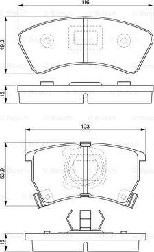 BOSCH 0 986 424 006 - Тормозные колодки, дисковые, комплект autospares.lv