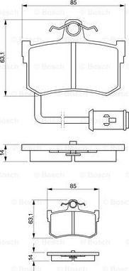 BOSCH 0 986 424 013 - Тормозные колодки, дисковые, комплект autospares.lv