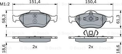 BOSCH 0 986 424 034 - Тормозные колодки, дисковые, комплект autospares.lv