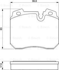 BOSCH 0 986 424 032 - Тормозные колодки, дисковые, комплект autospares.lv