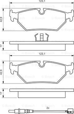 BOSCH 0 986 424 027 - Тормозные колодки, дисковые, комплект autospares.lv