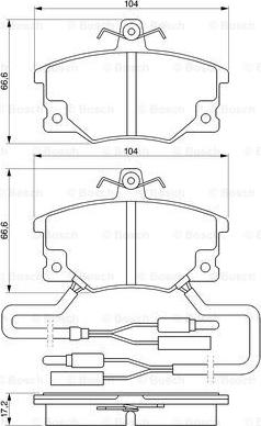 BOSCH 0 986 424 100 - Тормозные колодки, дисковые, комплект autospares.lv