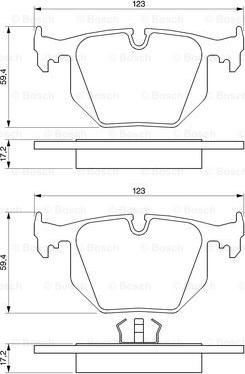 BOSCH 0 986 424 185 - Тормозные колодки, дисковые, комплект autospares.lv