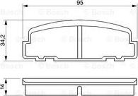 BOSCH 0 986 424 181 - Тормозные колодки, дисковые, комплект autospares.lv