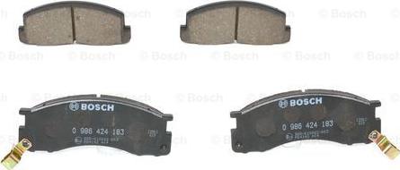 BOSCH 0 986 424 183 - Тормозные колодки, дисковые, комплект autospares.lv