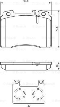 BOSCH 0 986 424 170 - Тормозные колодки, дисковые, комплект autospares.lv