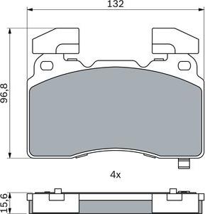 BOSCH 0 986 424 894 - Тормозные колодки, дисковые, комплект autospares.lv