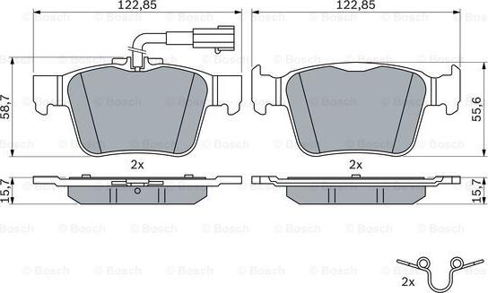 BOSCH 0 986 424 848 - Тормозные колодки, дисковые, комплект autospares.lv