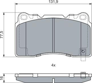 BOSCH 0 986 424 852 - Тормозные колодки, дисковые, комплект autospares.lv