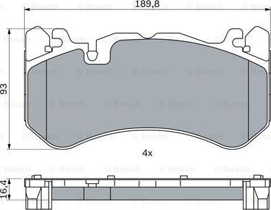 BOSCH 0 986 424 861 - Тормозные колодки, дисковые, комплект autospares.lv