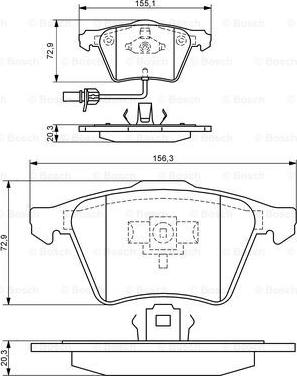 BOSCH 0 986 424 806 - Тормозные колодки, дисковые, комплект autospares.lv