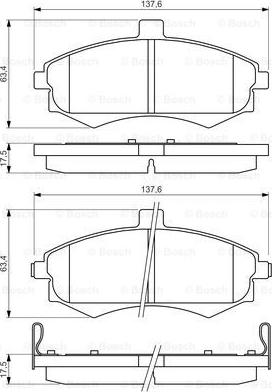 BOSCH 0 986 424 810 - Тормозные колодки, дисковые, комплект autospares.lv